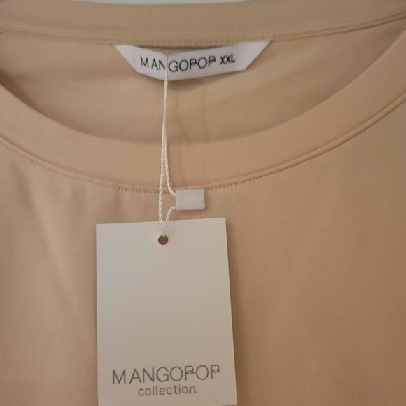 mangopop long sleeve  bodysuit loose fit nude - Picture 6 of 9